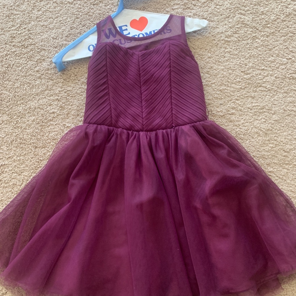 Plum dress girl 8 beautiful!  Worn once!! Zunie